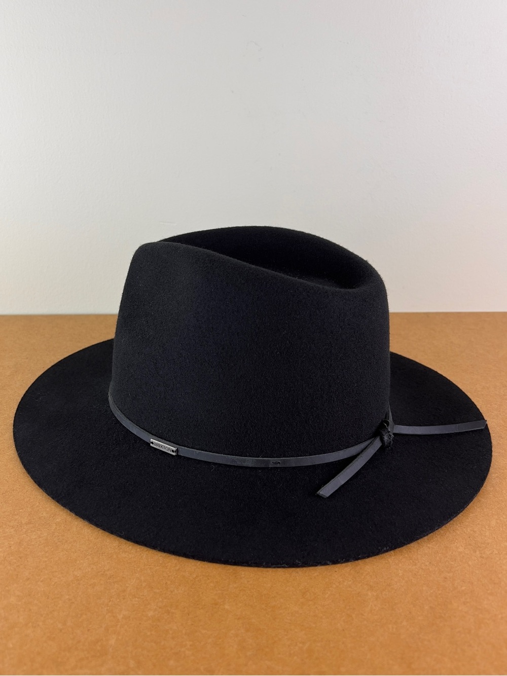 BRIXTON REVOLVE BLACK WOOL FEDORA HAT - Picture 6 of 10